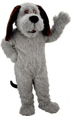 Tan Dog Mascot Costume (Thermolite) - Long fur / Grey mascot costume