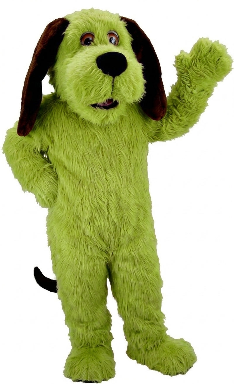 Tan Dog Mascot Costume (Thermolite) - Long fur / Lime mascot costume