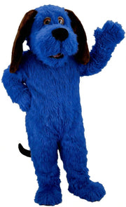 Tan Dog Mascot Costume (Thermolite) - Long fur / Royal Blue mascot costume