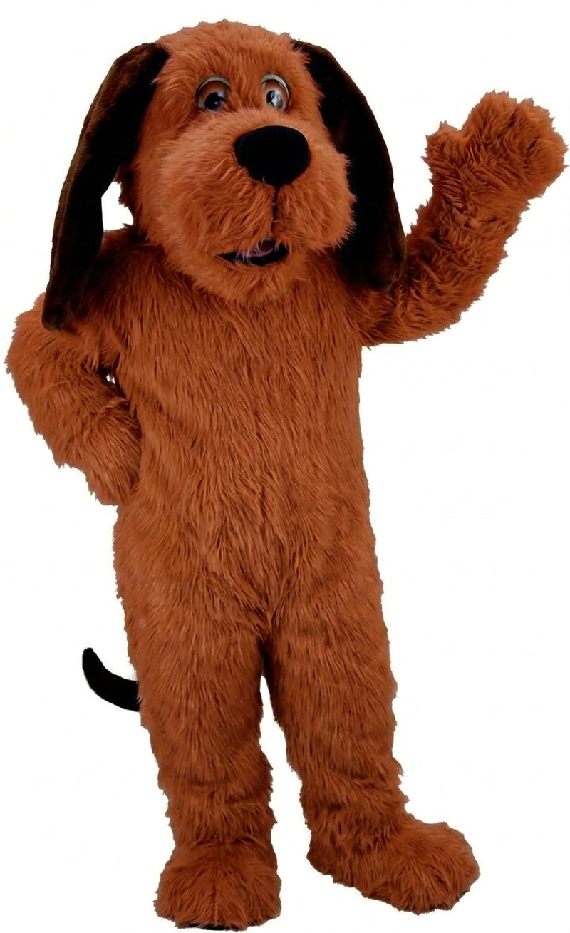 Tan Dog Mascot Costume (Thermolite) - Long fur / Rust mascot costume