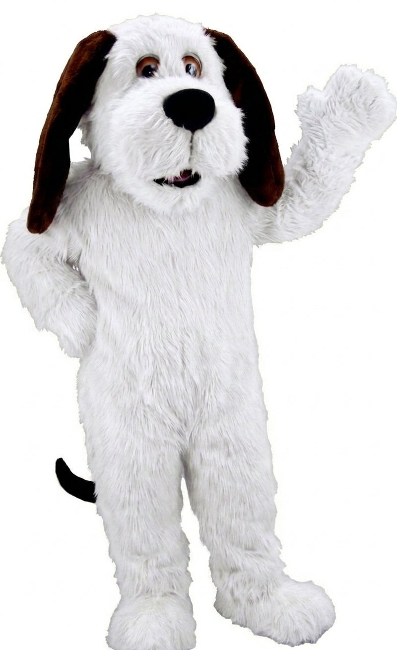 Tan Dog Mascot Costume (Thermolite) - Long fur / White mascot costume