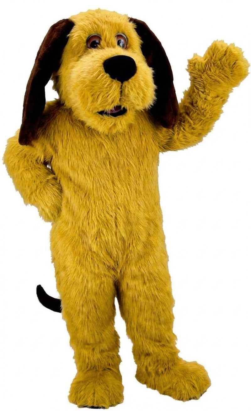 Tan Dog Mascot Costume (Thermolite) - Long fur / Yellow mascot costume