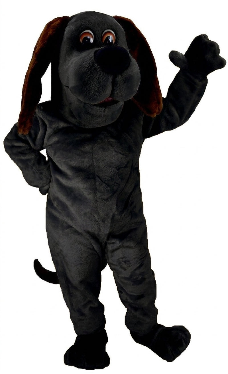 Tan Dog Mascot Costume (Thermolite) - Short fur / Black mascot costume