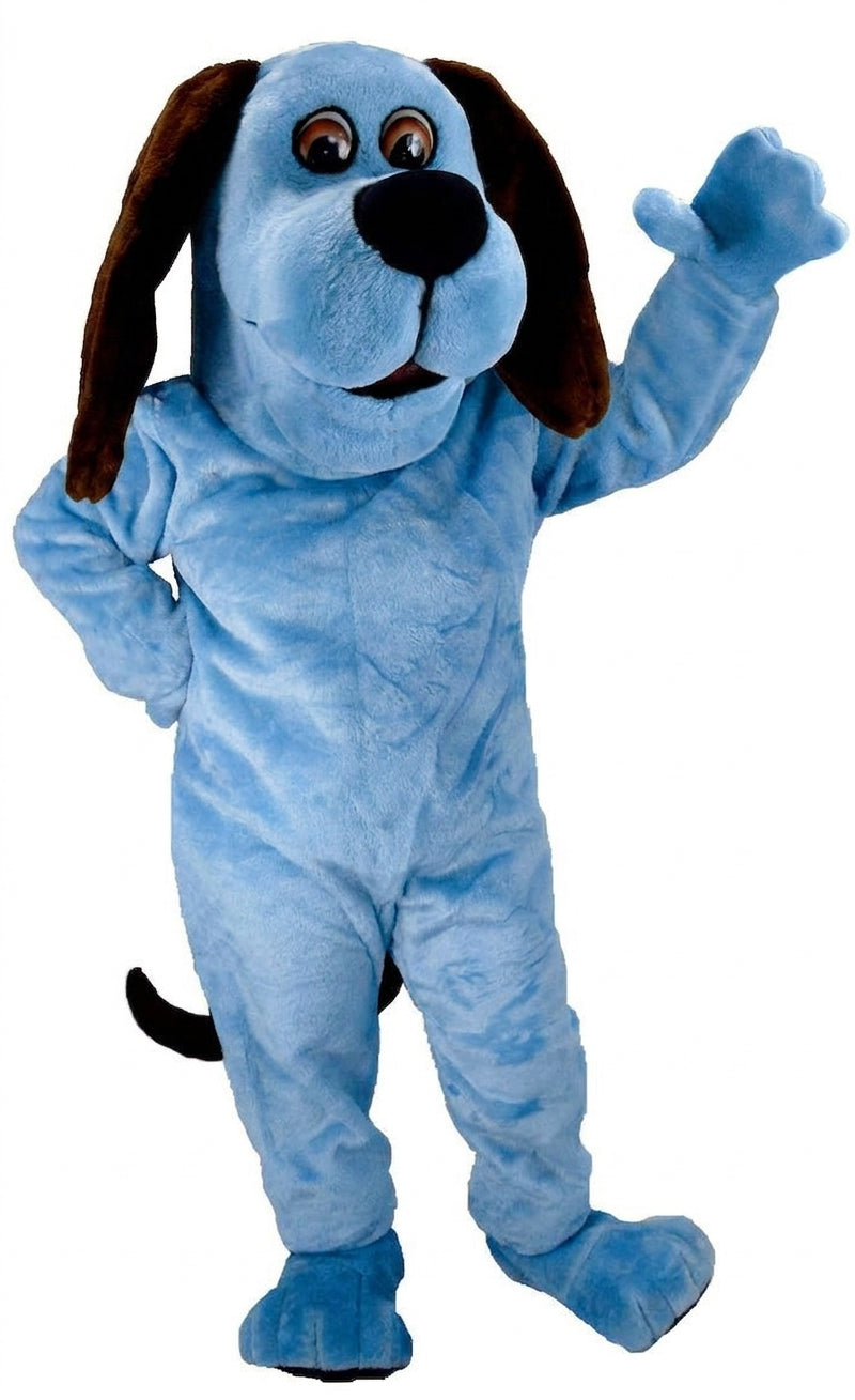 Tan Dog Mascot Costume (Thermolite) - Short fur / Light blue mascot costume