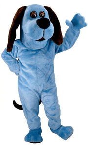 Tan Dog Mascot Costume (Thermolite) - Short fur / Light blue mascot costume