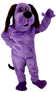 Tan Dog Mascot Costume (Thermolite) - Short fur / Purple mascot costume
