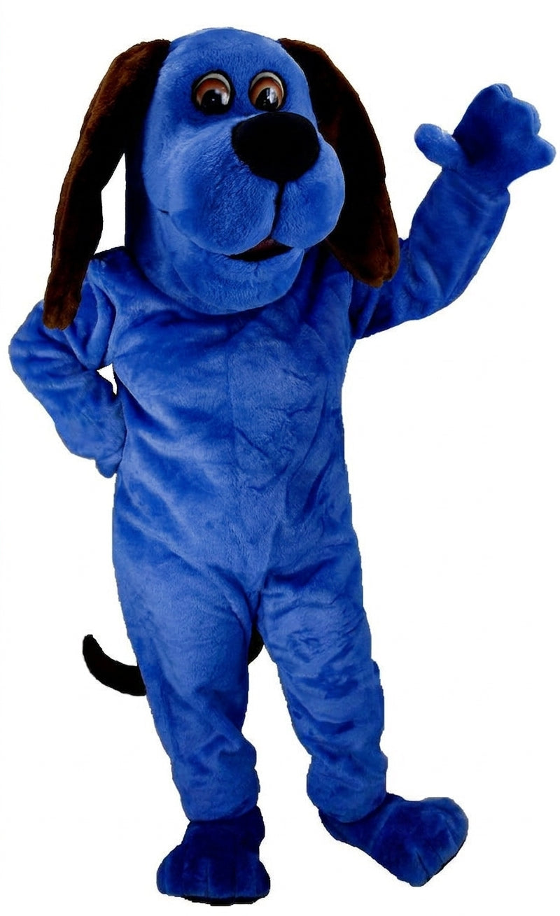 Tan Dog Mascot Costume (Thermolite) - Short fur / Royal blue mascot costume