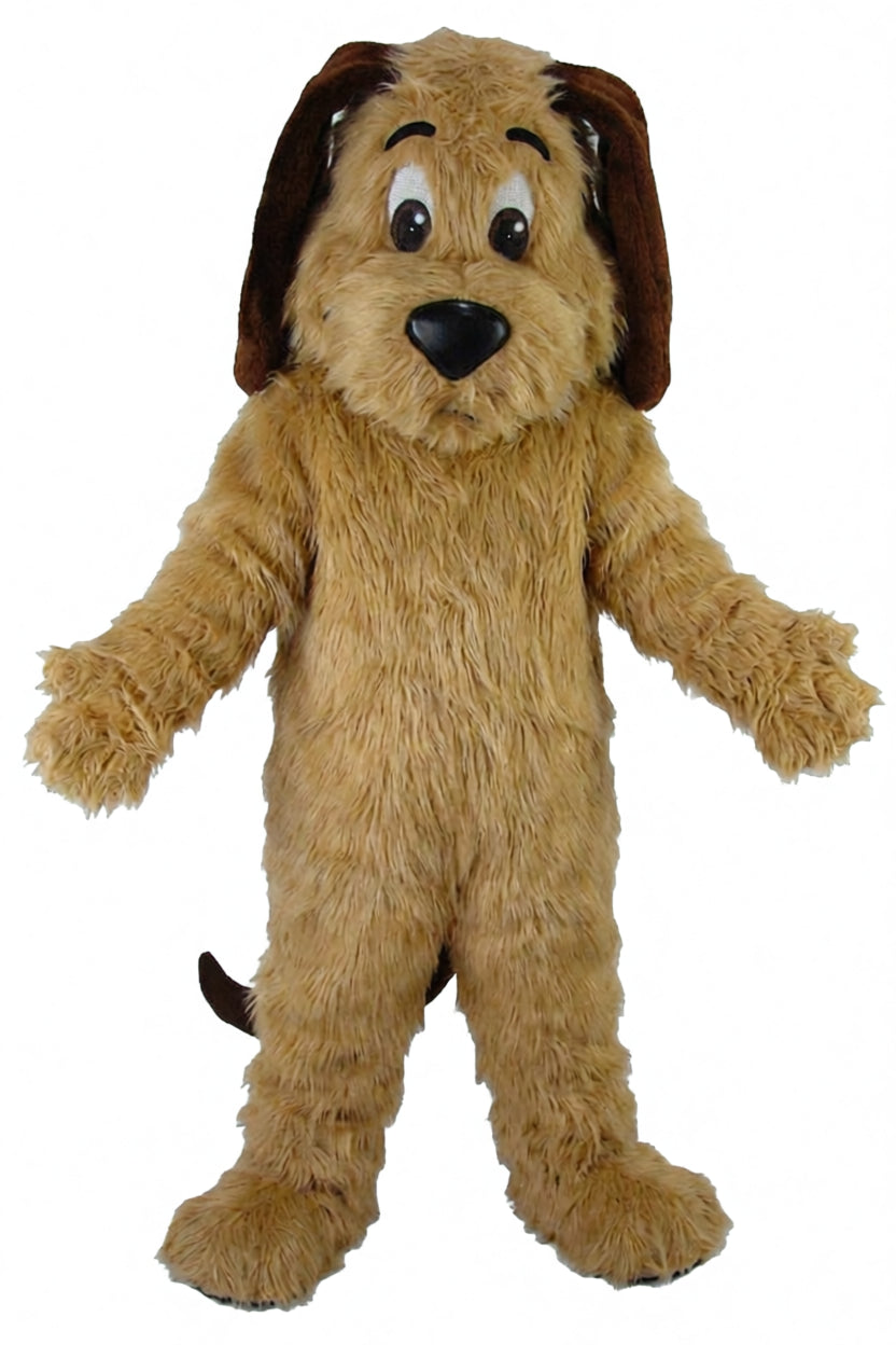 Tan Dog Mascot - Long fur / Tan mascot costume