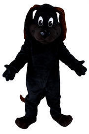 Tan Dog Mascot - Short fur / Black mascot costume
