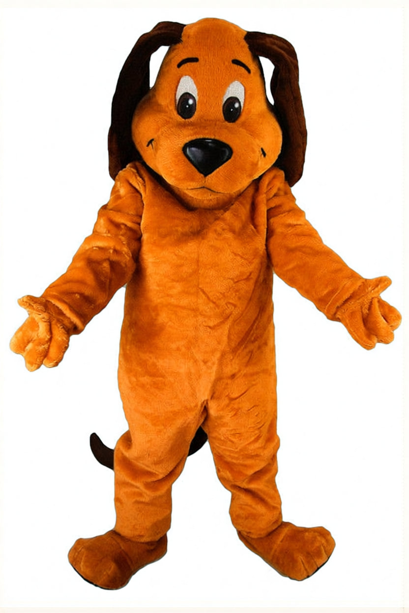 Tan Dog Mascot - Short fur / Bright Orange mascot costume