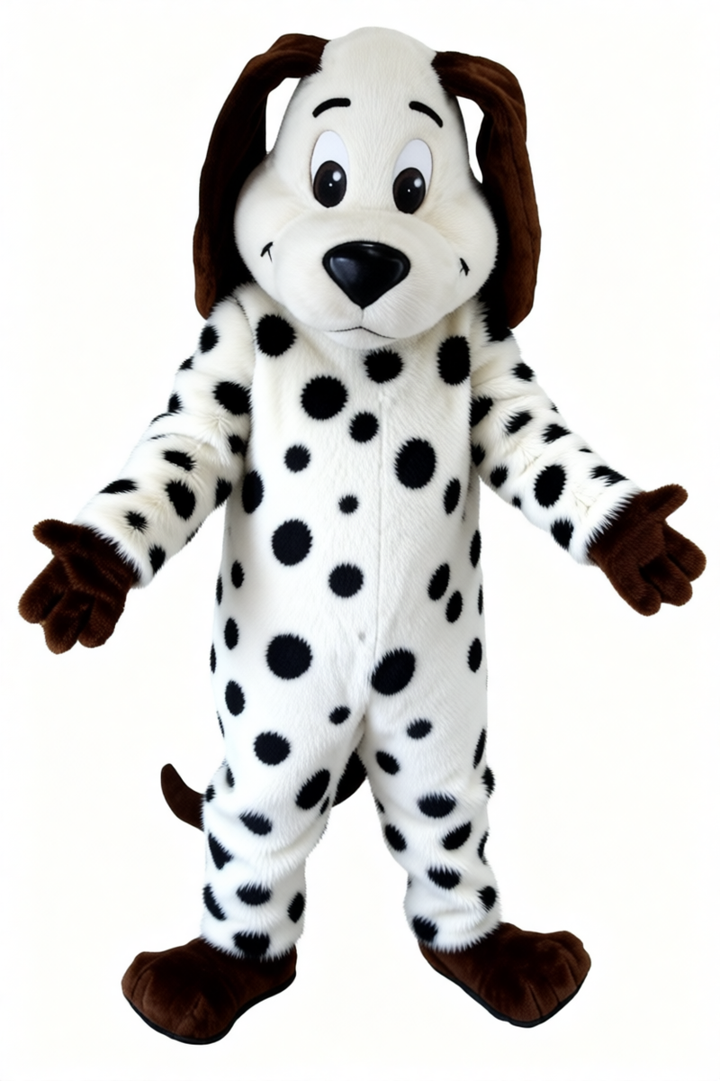 Tan Dog Mascot - Short fur / Dalmatian mascot costume