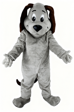 Tan Dog Mascot - Short fur / Grey mascot costume