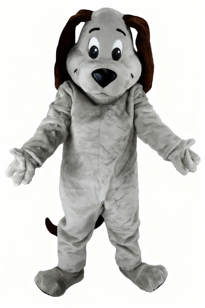 Tan Dog Mascot - Short fur / Grey mascot costume