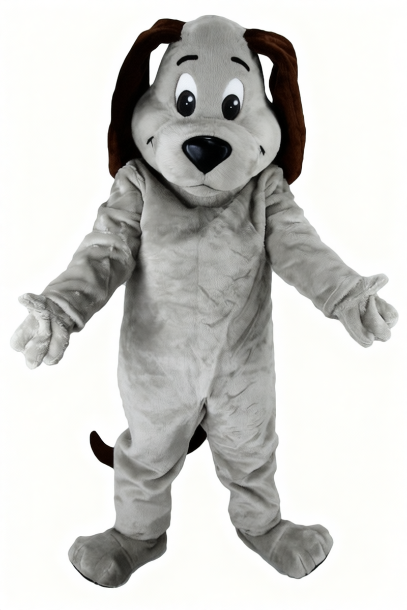 Tan Dog Mascot - Short fur / Grey mascot costume