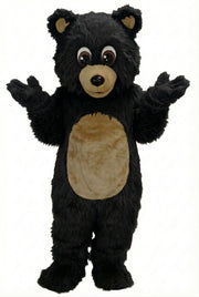 Teddy Bear Mascot - Long fur / Black mascot costume