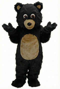 Teddy Bear Mascot - Long fur / Black mascot costume