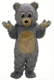 Teddy Bear Mascot - Long fur / Grey mascot costume