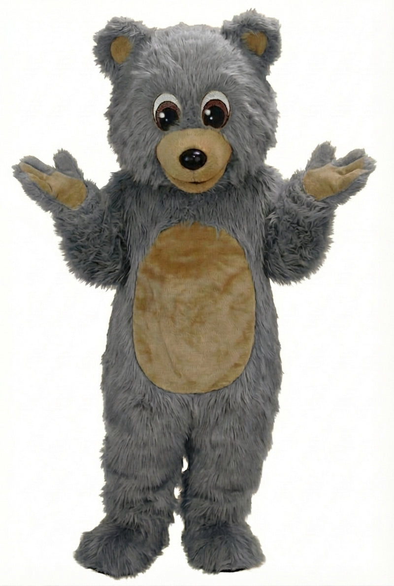 Teddy Bear Mascot - Long fur / Grey mascot costume