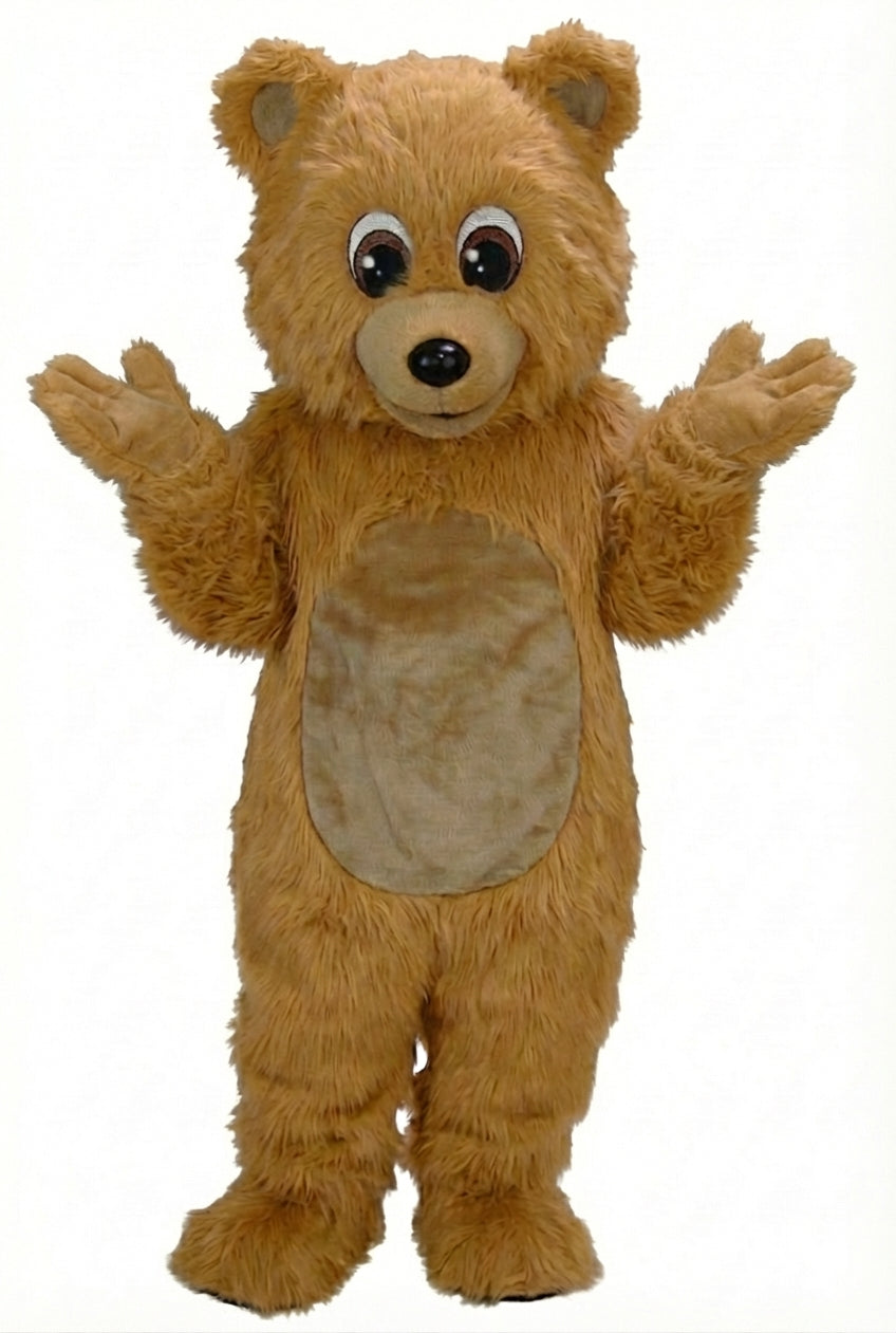 Teddy Bear Mascot - Long fur / Tan mascot costume