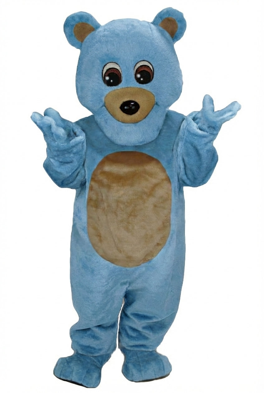 Teddy Bear Mascot - Short fur / Light blue mascot costume