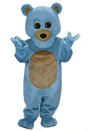 Teddy Bear Mascot - Short fur / Light blue mascot costume