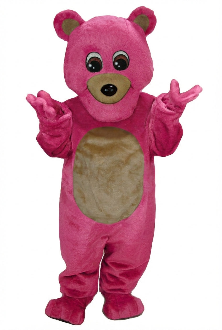Teddy Bear Mascot - Short fur / Pink mascot costume