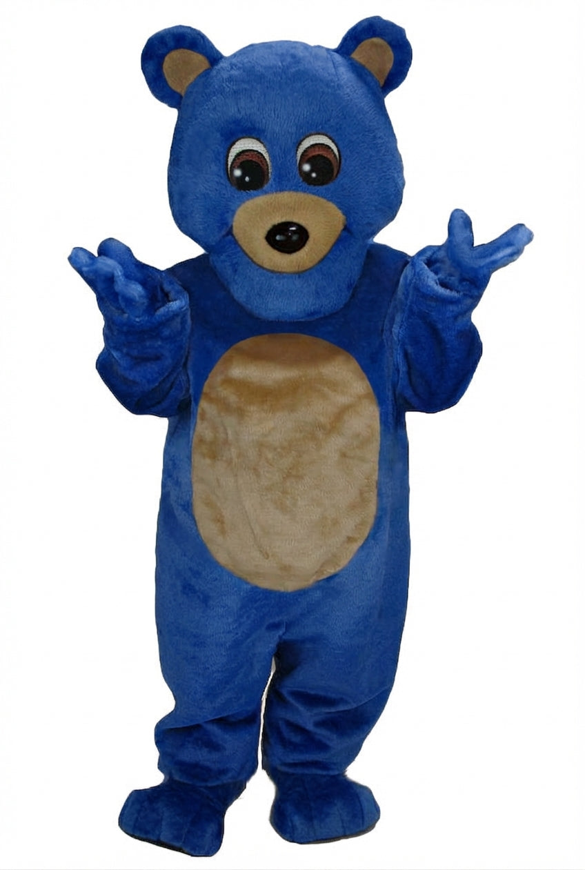 Teddy Bear Mascot - Short fur / Royal blue mascot costume