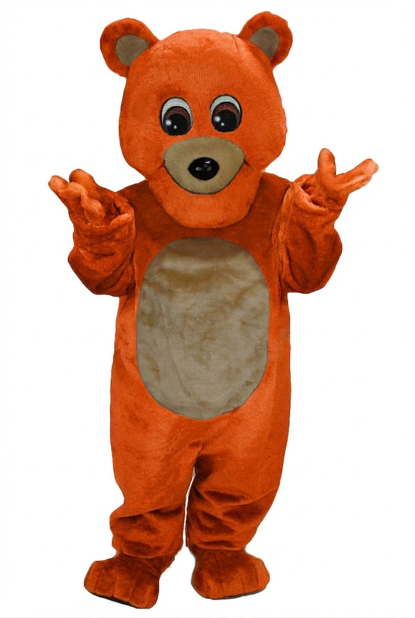 Teddy Bear Mascot - Short fur / Tiger Orange mascot costume