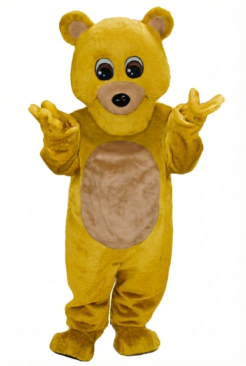 Teddy Bear Mascot - Short fur / Yellow mascot costume