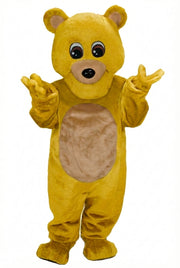 Teddy Bear Mascot - Short fur / Yellow mascot costume