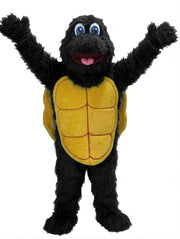Turtle Mascot - Long fur / Black mascot costume