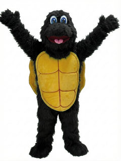 Turtle Mascot - Long fur / Black mascot costume
