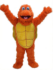 Turtle Mascot - Long fur / Bright Orange mascot costume