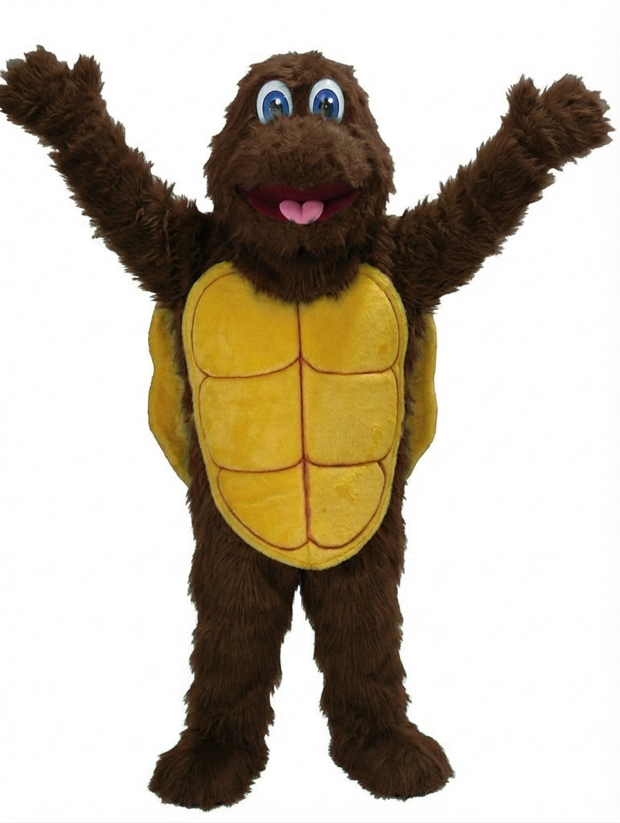 Turtle Mascot - Long fur / Dark Brown mascot costume