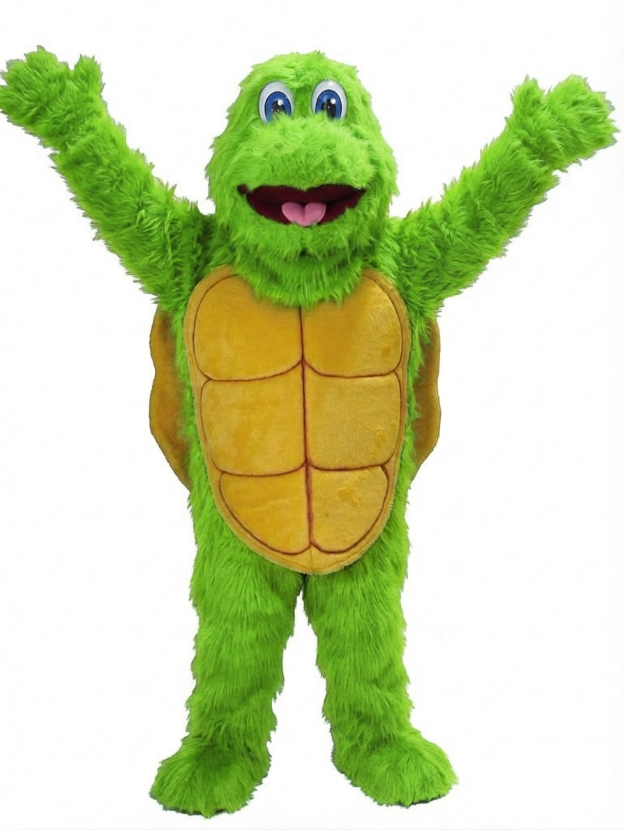 Turtle Mascot - Long fur / Lime mascot costume