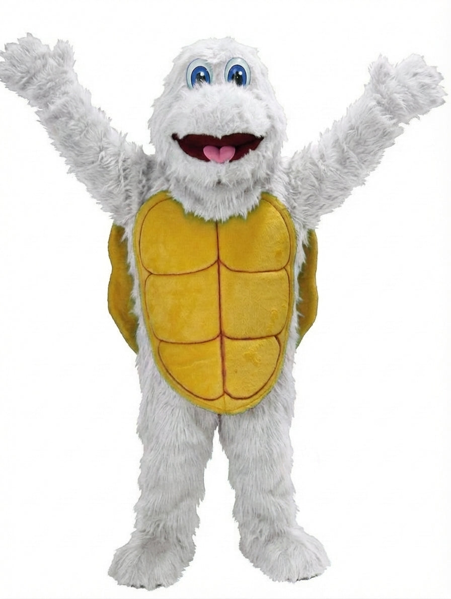 Turtle Mascot - Long fur / White mascot costume