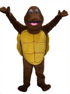 Turtle Mascot - Short fur / Chocolate Brown mascot costume