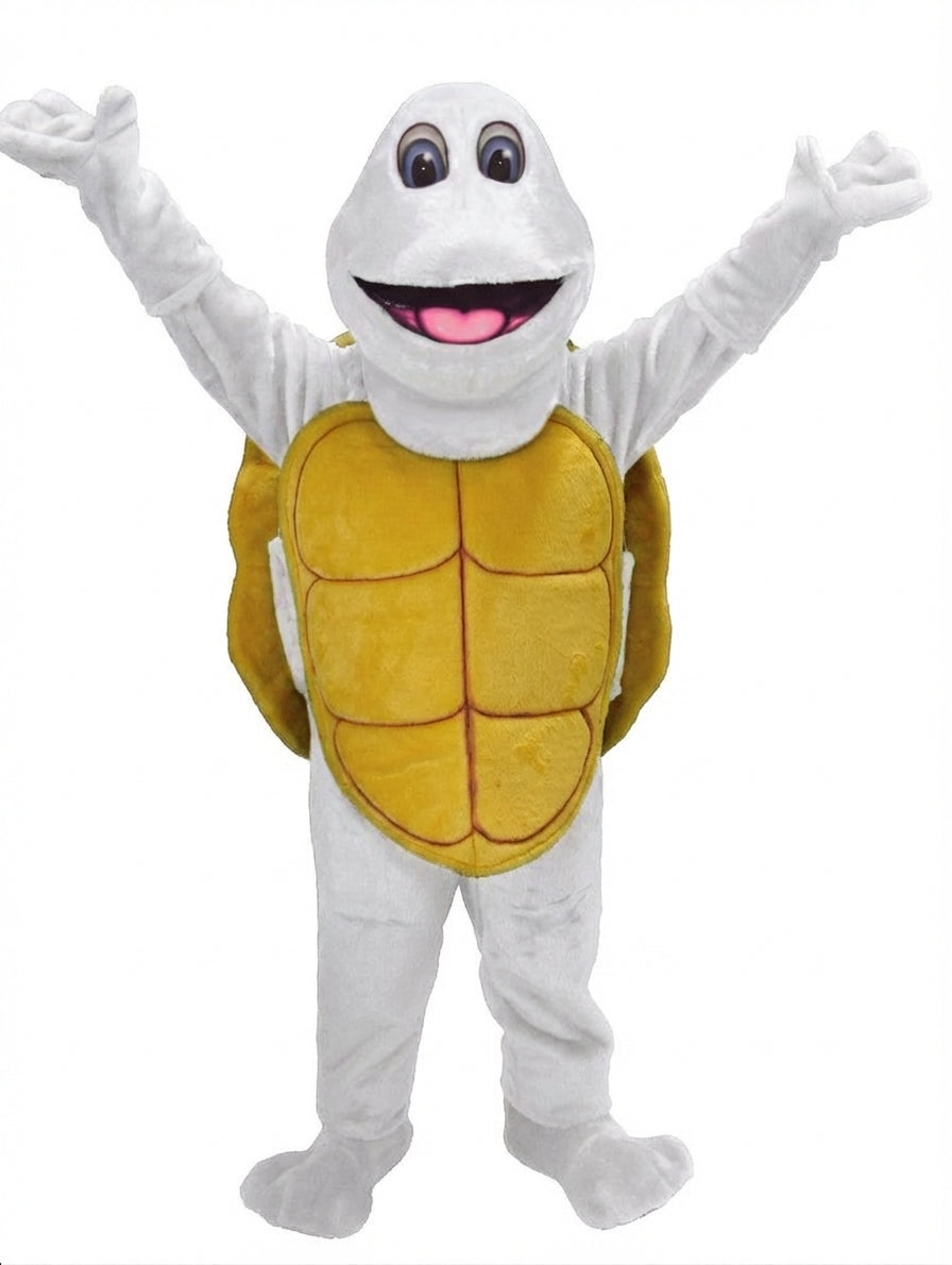 Turtle Mascot - Short fur / White mascot costume