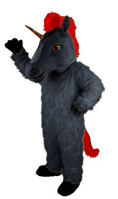 Unicorn Mascot (Thermolite) - long fur Black