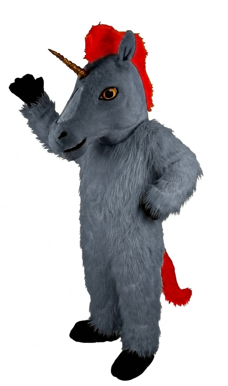Unicorn Mascot (Thermolite) - long fur Grey