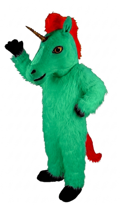 Unicorn Mascot (Thermolite) - long fur Lime