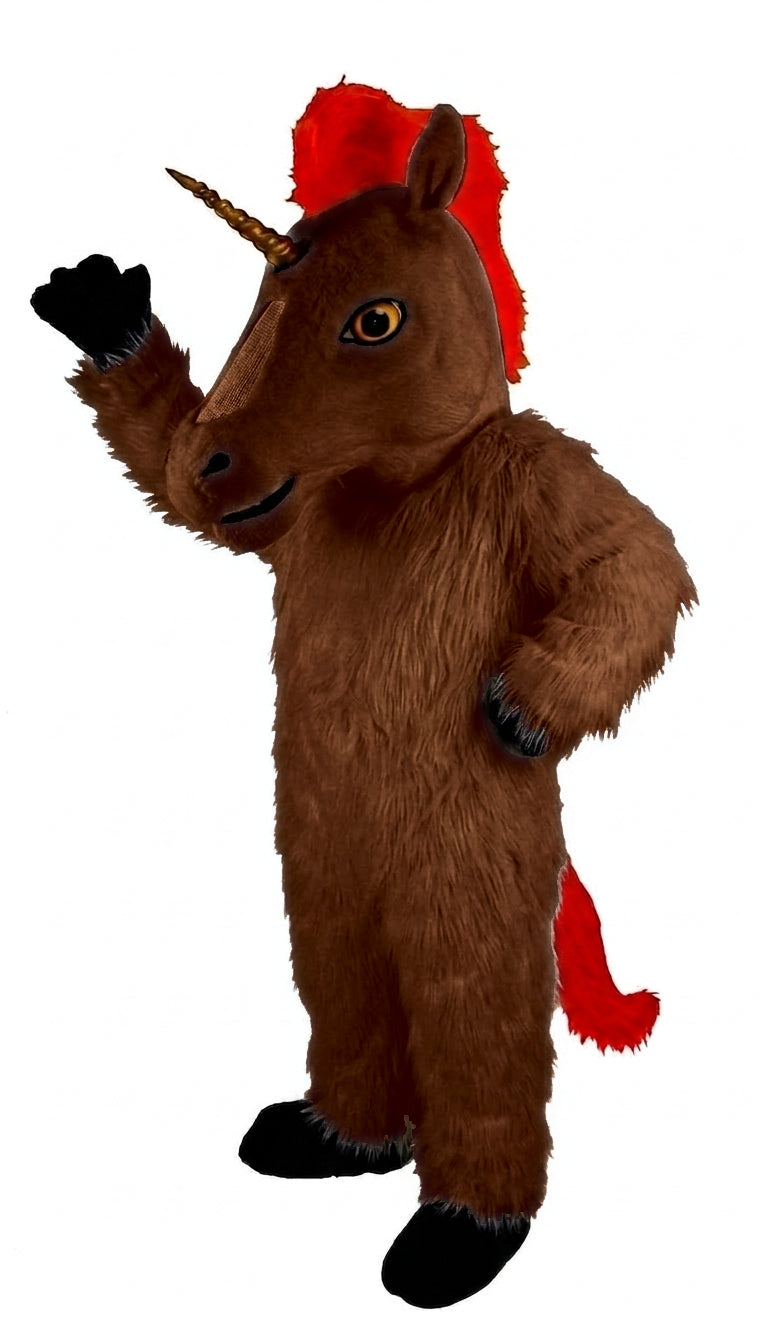 Unicorn Mascot (Thermolite) - long fur Rust