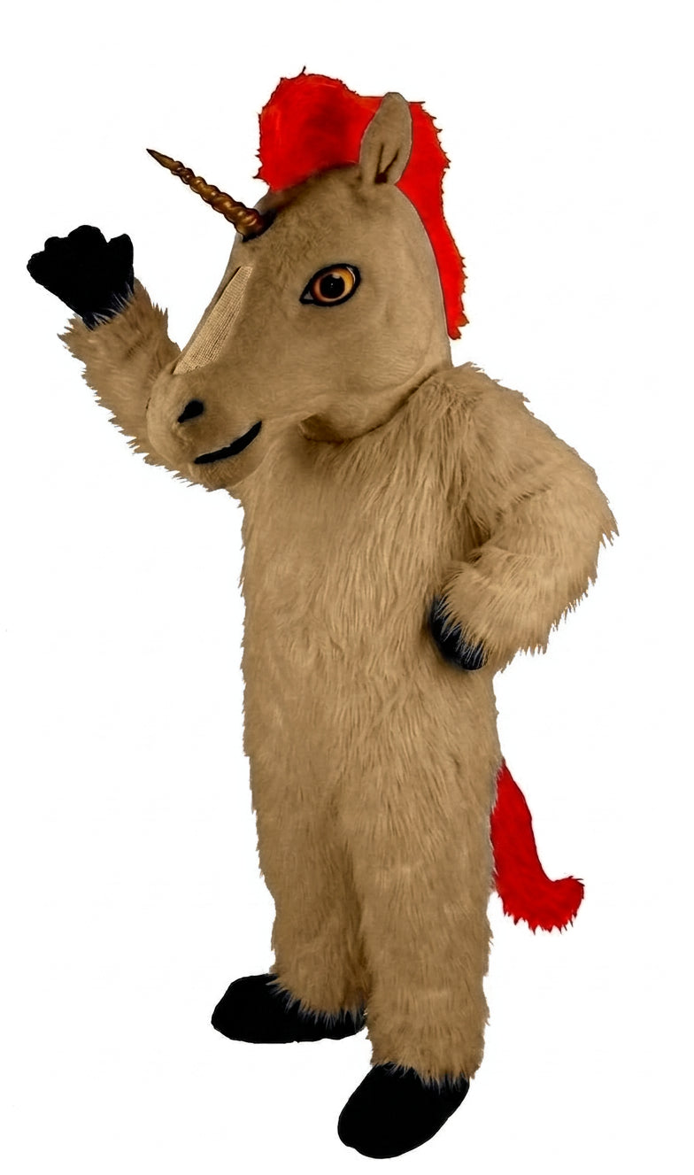 Unicorn Mascot (Thermolite) - long fur Tan