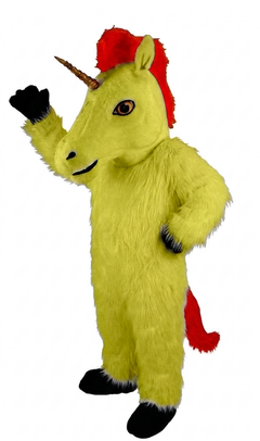 Unicorn Mascot (Thermolite) - long fur Yellow