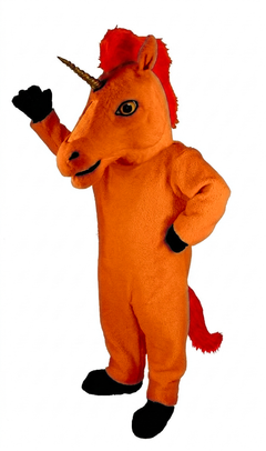 Unicorn Mascot (Thermolite) - short fur Bright Orange