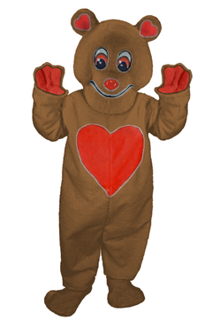 Valentine Bear Mascot - Medium fur / Brown mascot costume