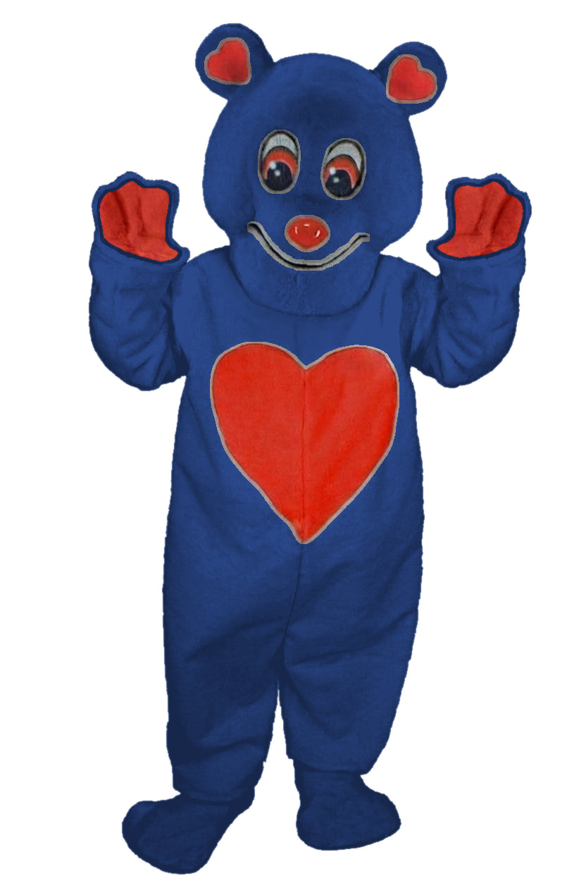 Valentine Bear Mascot - Short fur / Navy Blue mascot costume