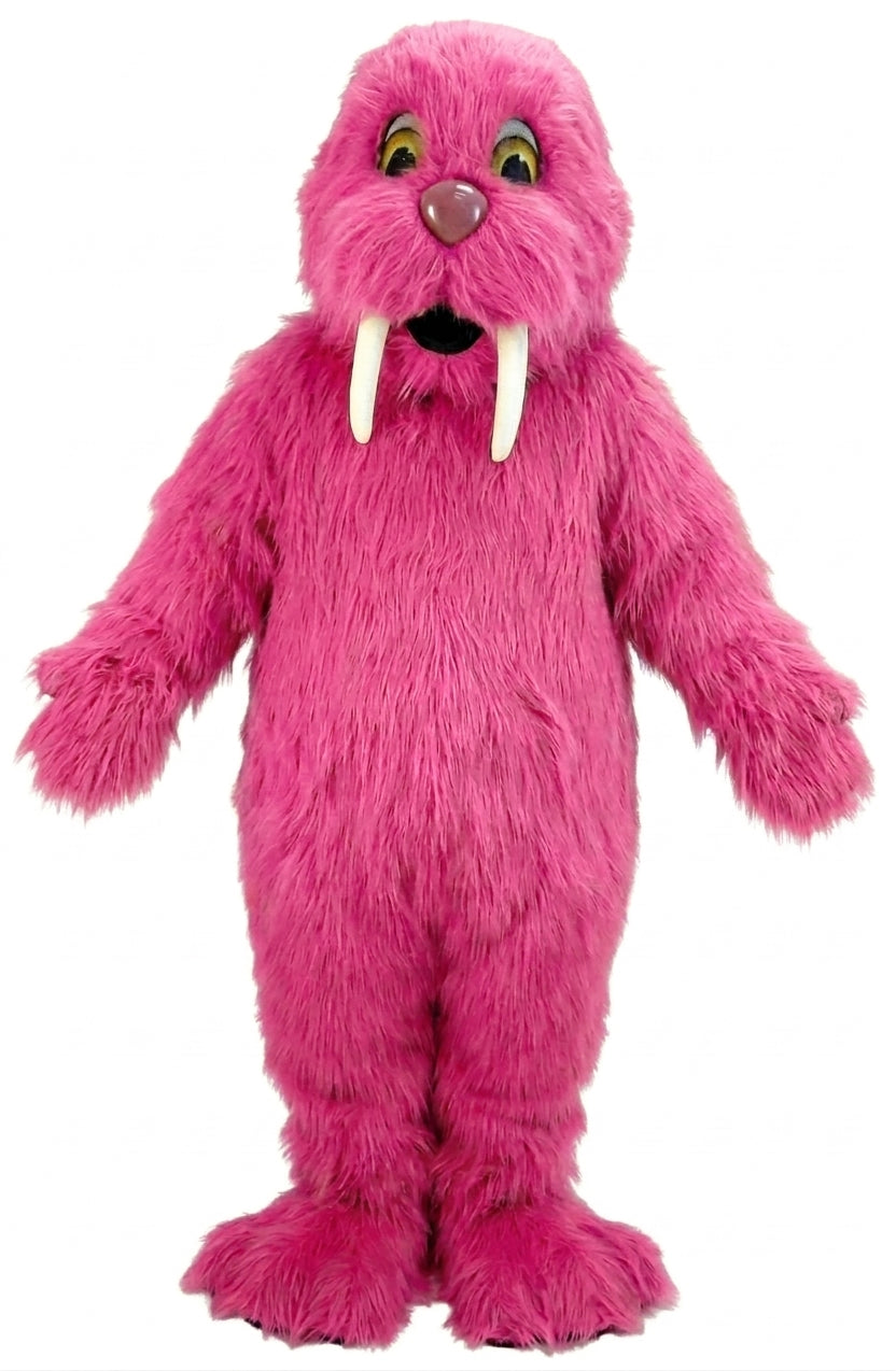 Walrus Mascot (Thermolite) - Long fur / Bright Pink mascot costume