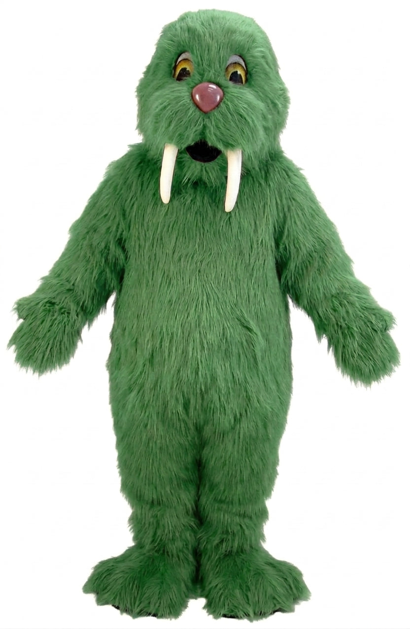 Walrus Mascot (Thermolite) - Long fur / Green mascot costume