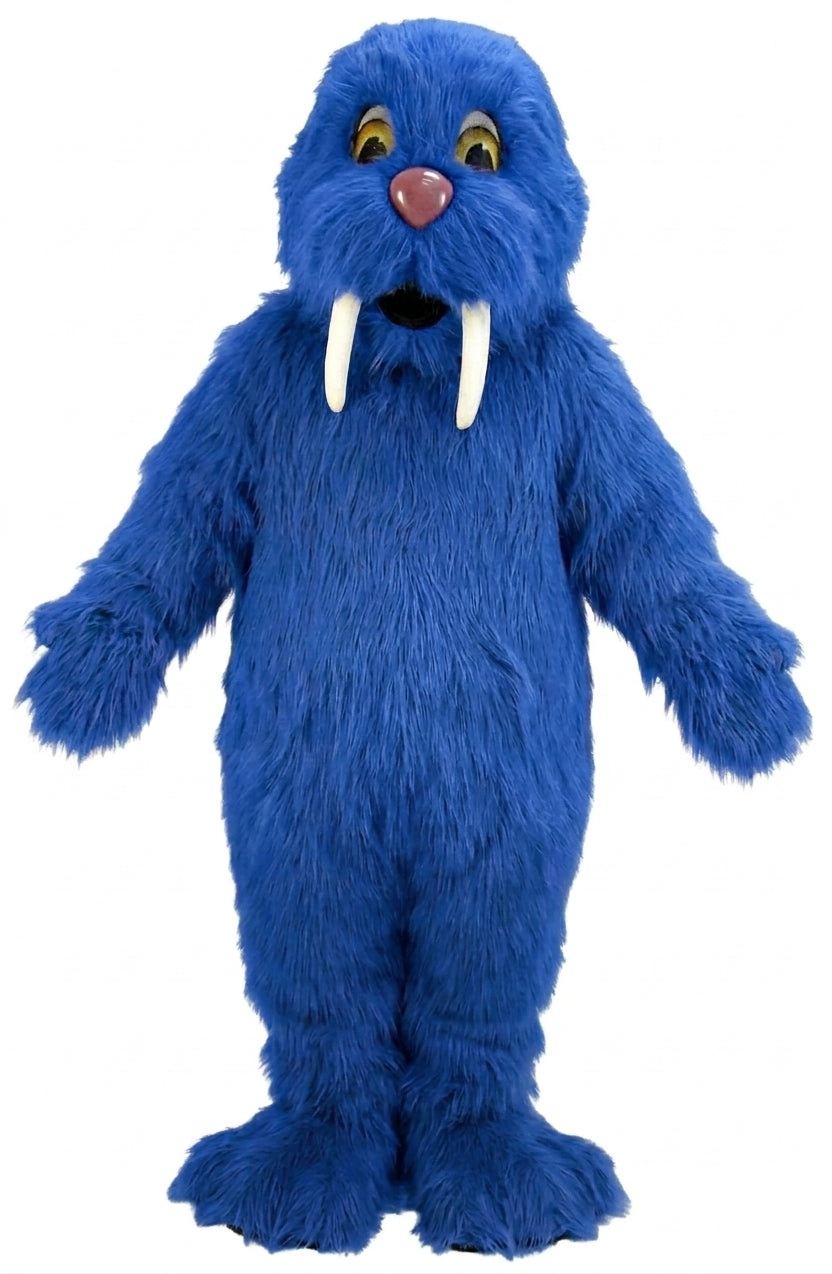 Walrus Mascot (Thermolite) - Long fur / Royal Blue mascot costume